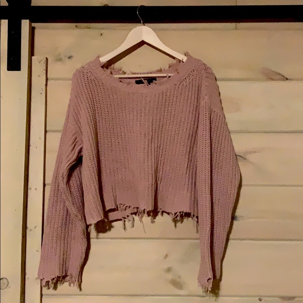 Blush Cropped Sweatshirt